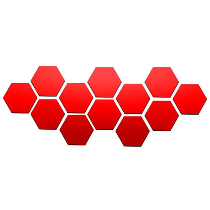 Hexagon 3D Mirror Wall Sticker Multiple Sizes DIY TV Background Living Room Stickers Wall Decor Bedroom Bathroom Home Decoration